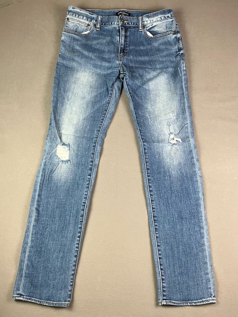 J. Crew Mercantile Men’s Slim Jeans Size 32x34 Light Blue Distressed Pants